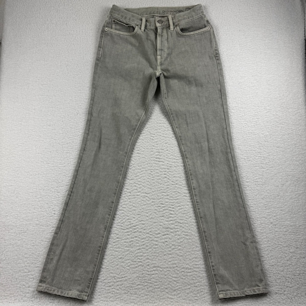 Outerknown‎ Jeans Mens 30x34 Sage Gray Mid Rise Drifter Tapered Fit Preppy